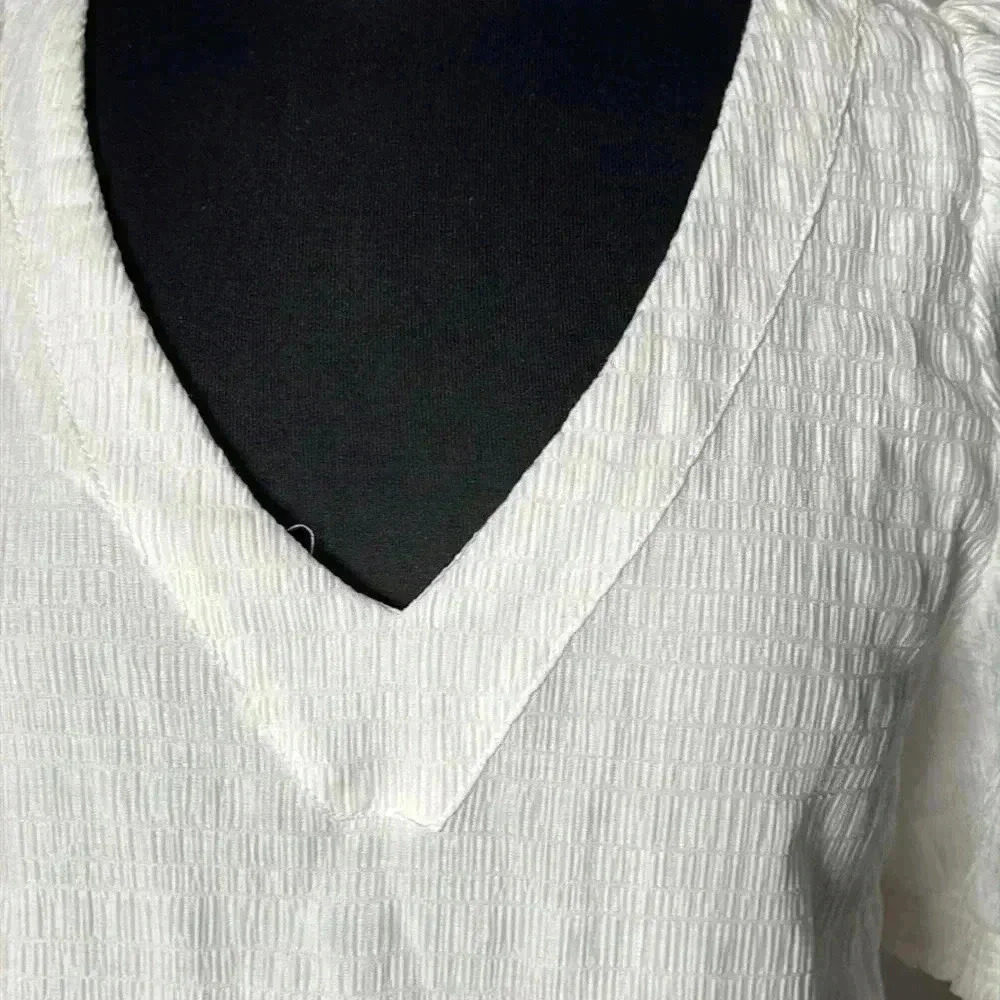 BB Dakota by Steven Madden White Lined Field of Gold Mini Shift Dress Size M - Picture 9 of 10